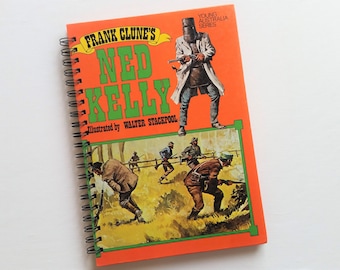 Ned Kelly, 1985, Recycled Book Journal & Notebook