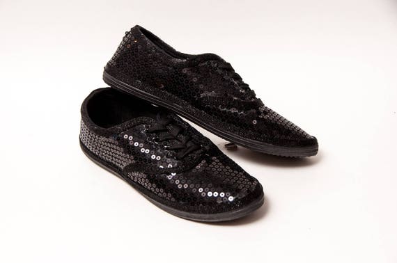 Sequin CVO Black on Black Sneaker Tennis Shoes