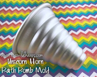 UNICORN HORN Bath Bomb Mold, Metal, 3 1/4"