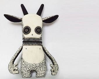 Gothic Art Doll Soft Sculpture Oddity Folk Art Gothic Horror Voodoo Doll