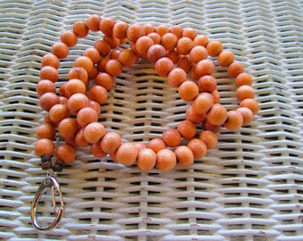 930 Womens 10mm rosewood handmade beaded lanyard/id badge-Mens 10mm rosewood lanyard-10mm rosewood lanyard/id badge