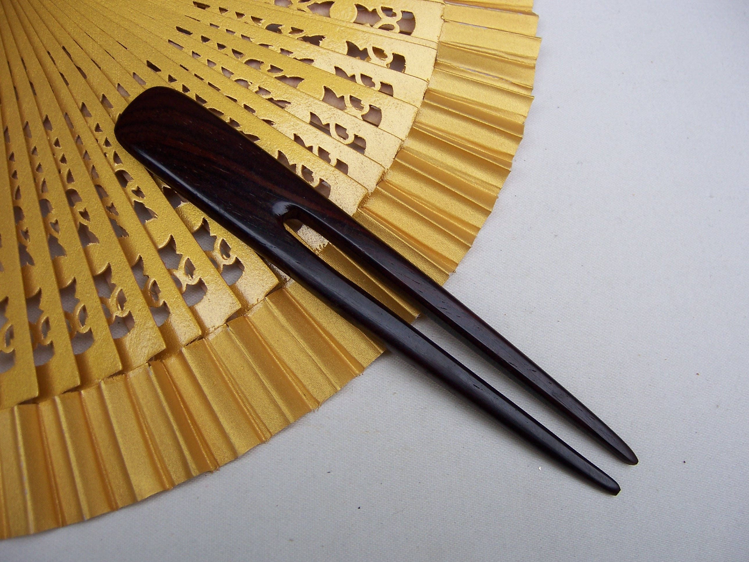 Vintage hair comb wooden hair pick hair jewelry hair accessory