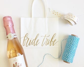 Custom gift bags + SMALL gift bags + Wedding gift bags + Bridal shower gift bag + Bachelorette Party bags + Welcome Bags / Handwritten