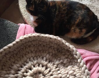 Chunky Crocheted cat or small dog beds COMING SOON!!