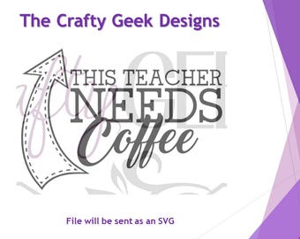 Download Teacher coffee svg | Etsy