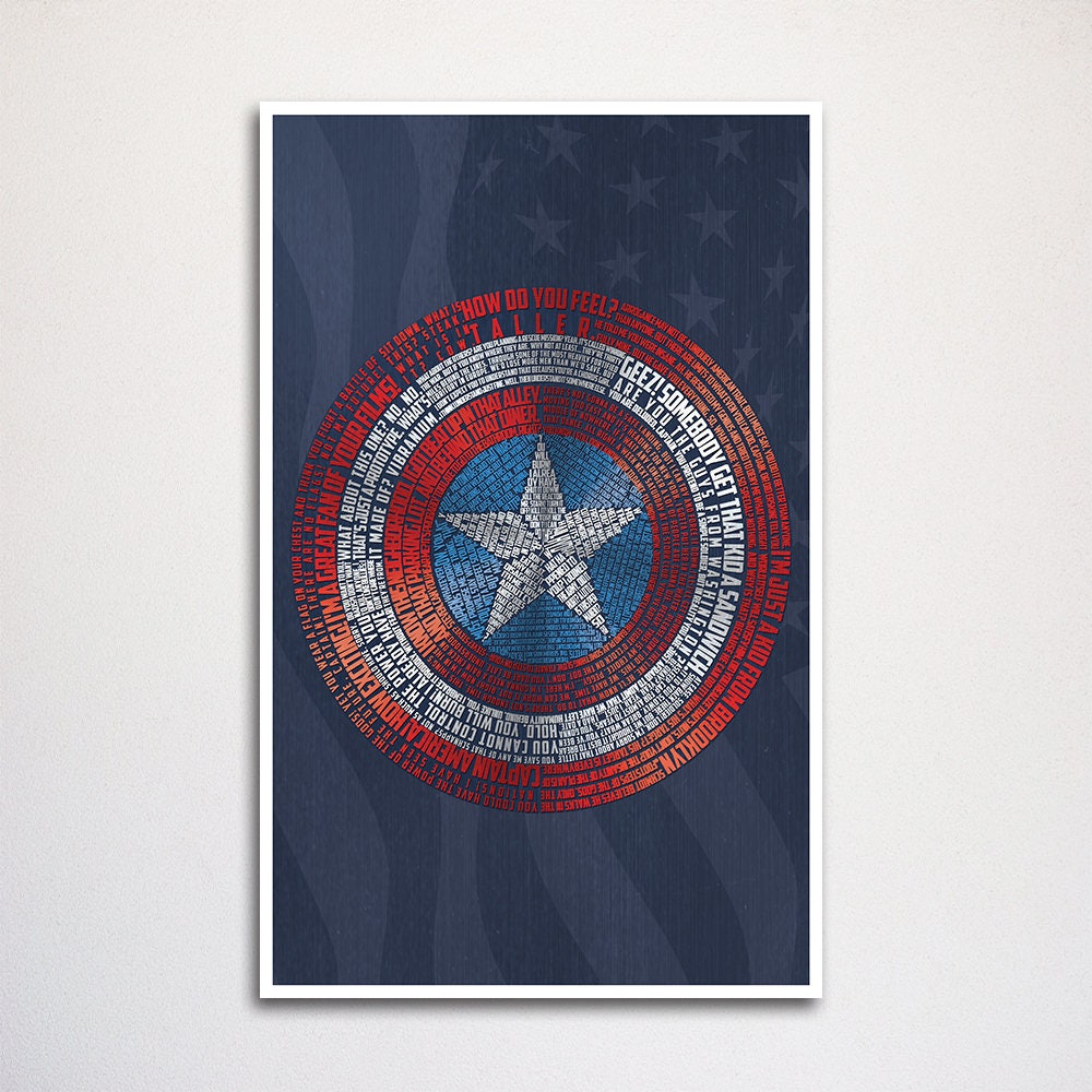 captain-america-word-art-print-11x17