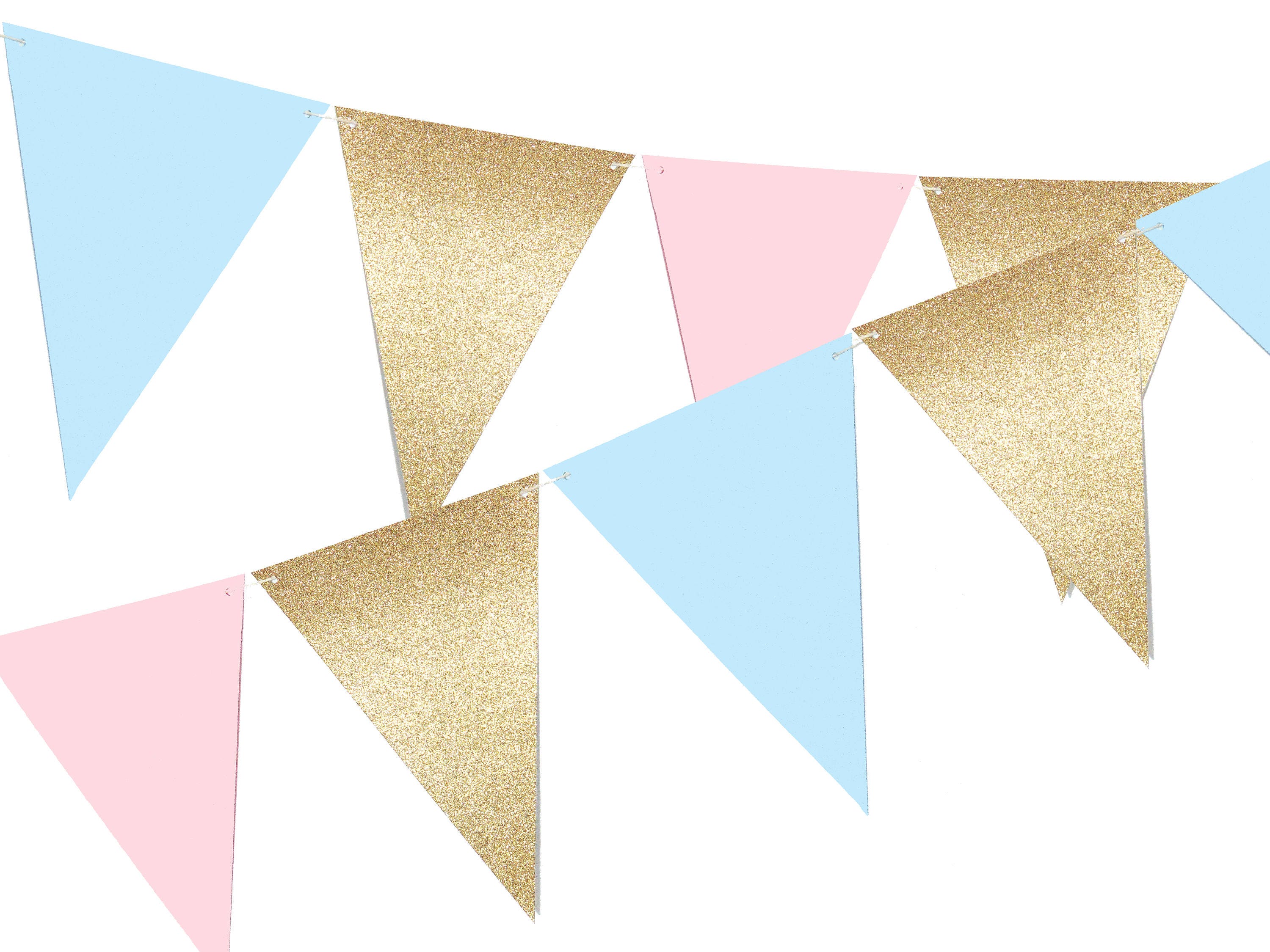 Gender Reveal Banner Boho Pennant Banner Party Decor 6ft