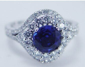 Ceylon sapphire ring | Etsy