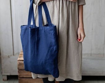 BLUEBELL Joanna Navy Blue Tote Bag, Navy Tote Bag Canvas, Teacher Tote Bag, Laptop Bag, Lunch Bag, Diaper Bag, Shopping Bag, Boho Bag