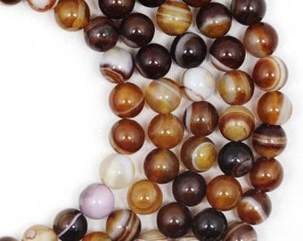 62 AGATE Gemstone Beads - 6mm - COD9687