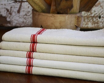 Antique French Linen Tea Towels circa 1900 perfect Country French Decor, Farmhouse Kitchen Decor or Vintage Photo Props