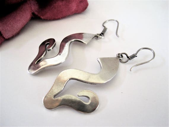 Sterling Silver Earrings, Mexico Dangles, 925 Earrings, TA 50
