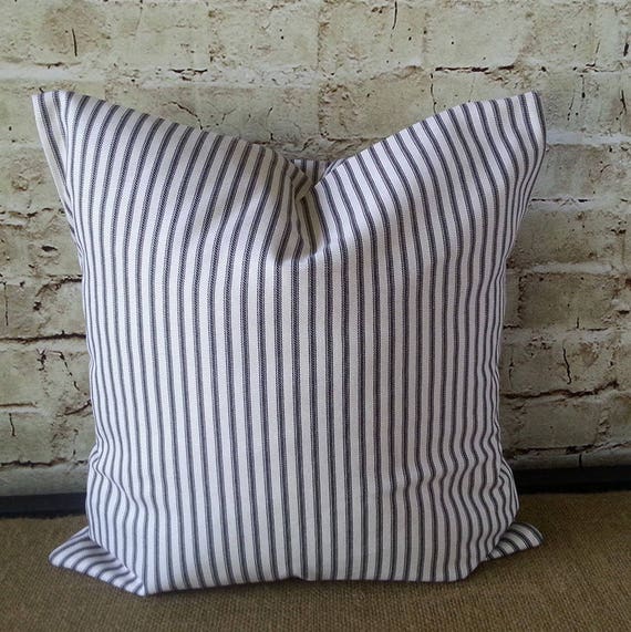 Ticking Pillow Cover Pillow Cover SALE Ticking Pillow
