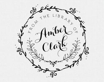 Book Stamp, From the Library Of Stamp, Personalized Book Stamp, Personalized Library Stamp, Library Stamps (T212)