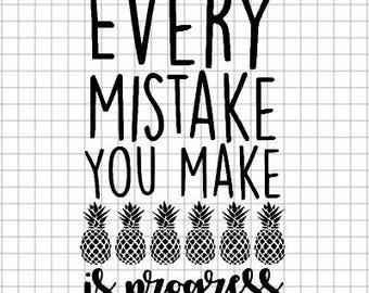 Growth Mindset - Every Mistake is Progress - Vinyl Decal