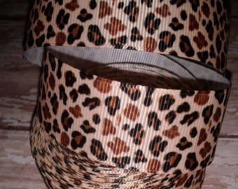 Leopard Print Grosgrain Ribbon