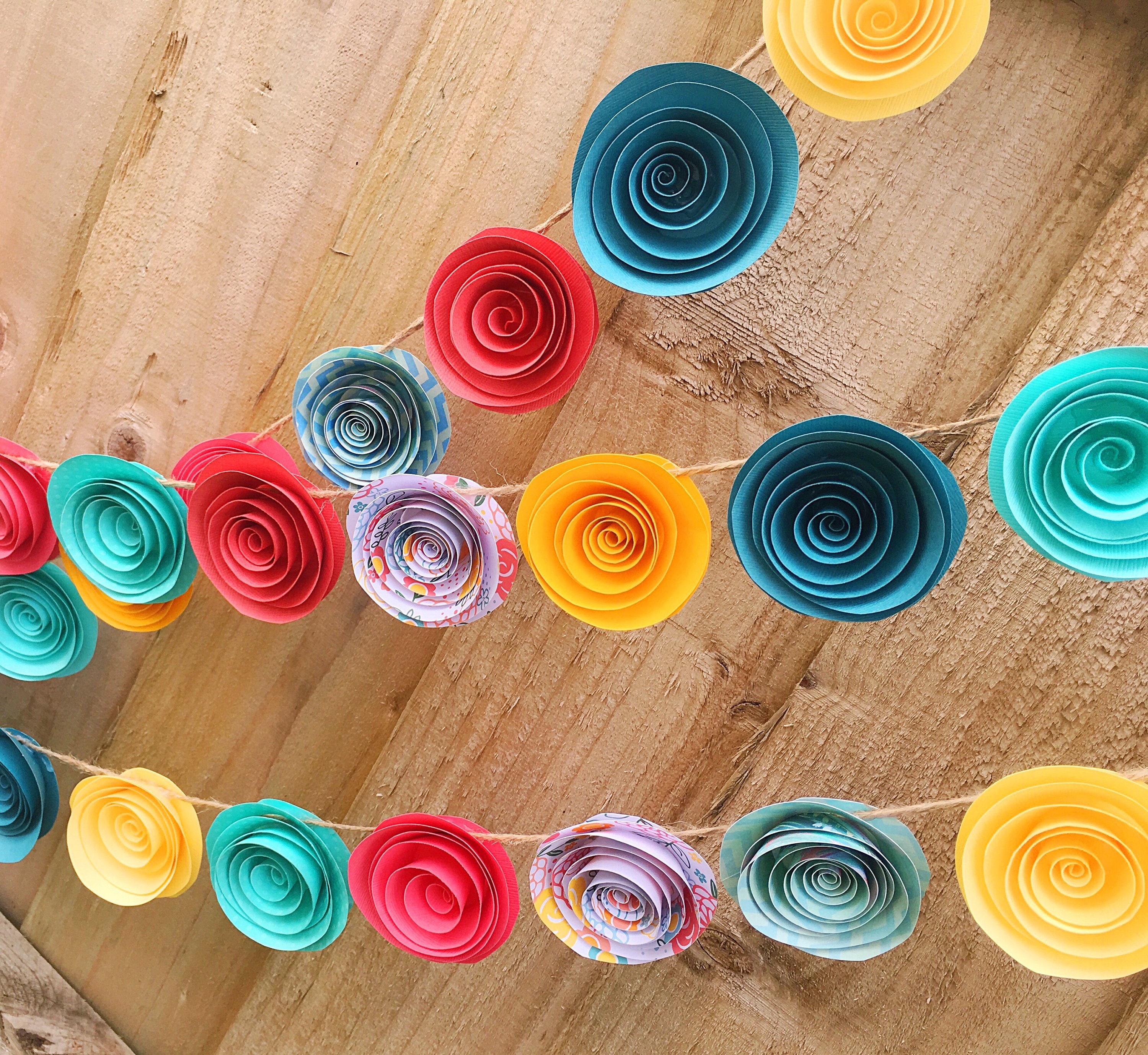 paper flower garland paper flowers festival wedding