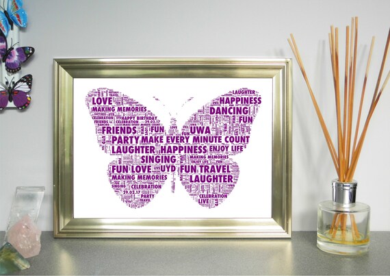 Butterfly Word Art Print - General Crafts | Craftjuce