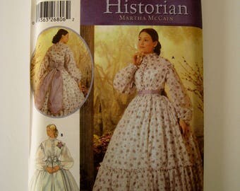 Southern Belle Costume Sewing Pattern Simplicity 5442 Civil War Crinoline Lady Dress Halloween Cosplay Americana Size 14 16 18 20 Uncut OOP