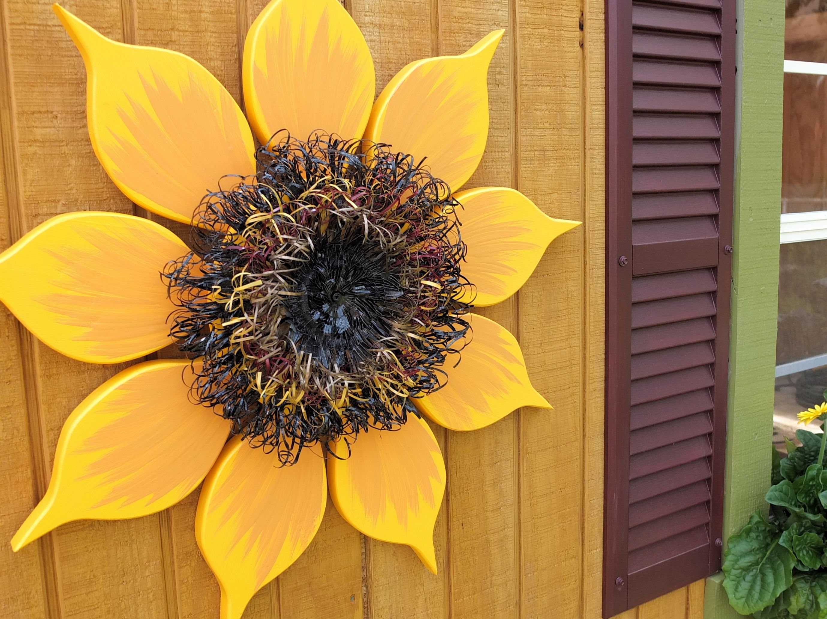 Outdoor Wall Art Sunflower Wall Decor Modern Farmhouse