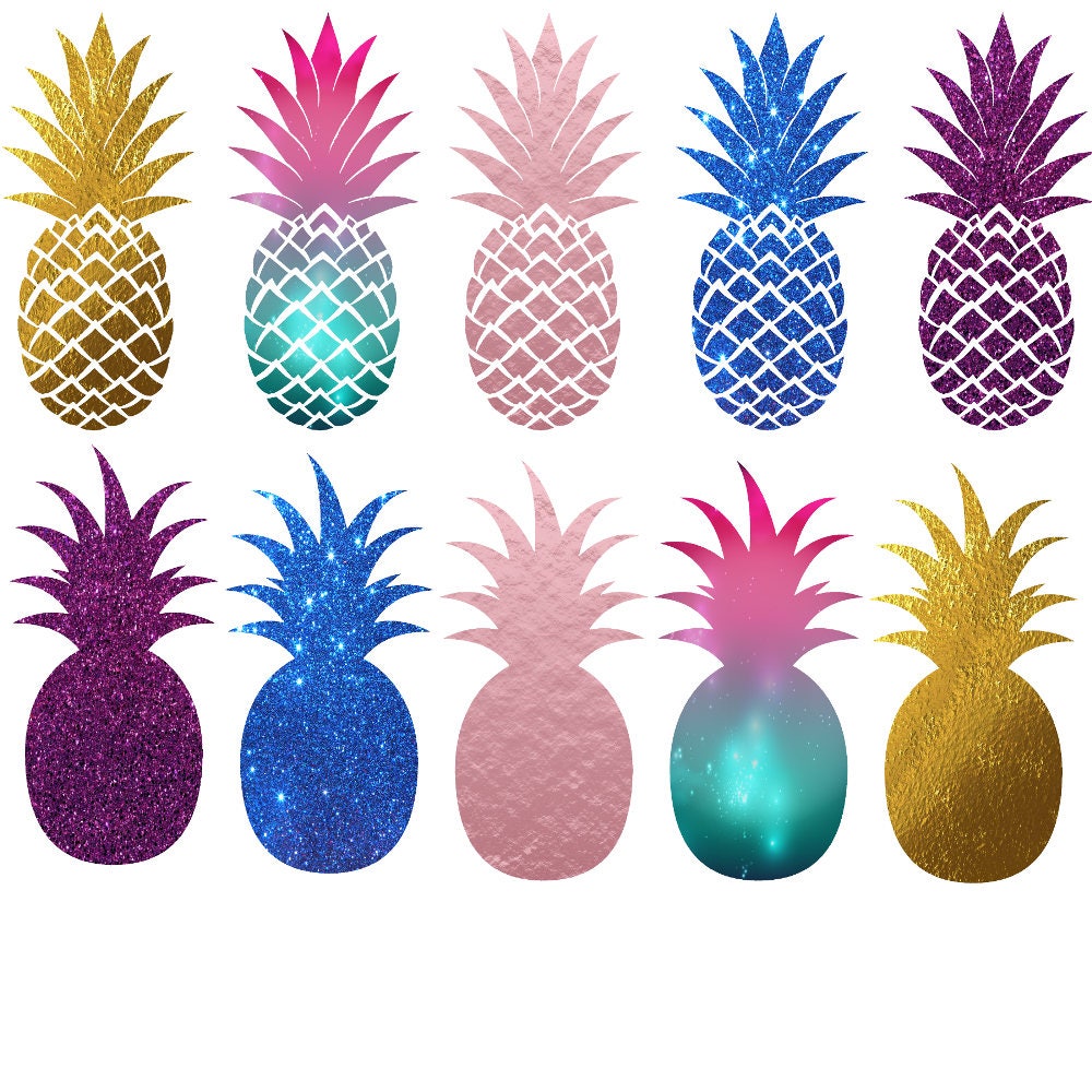 Pineapple clipart, pineapples clip art, tropical summer ...