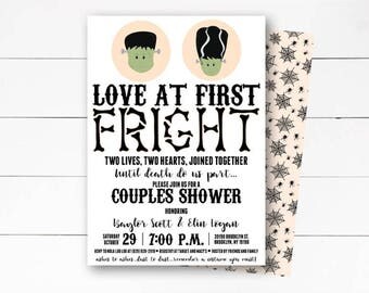  Halloween  Couples  Shower  Invitation Halloween  Wedding Shower 