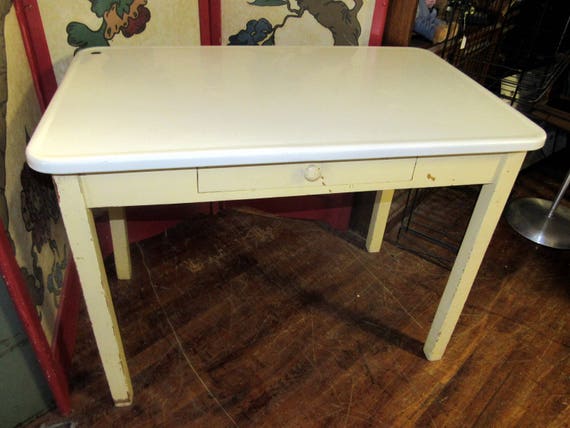 Enamel top table - baker's table