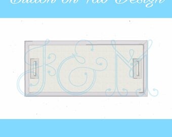 Rectangle Button On Tab Machine Embroidery Design