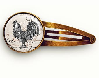 Vintage Rooster Hair Clip