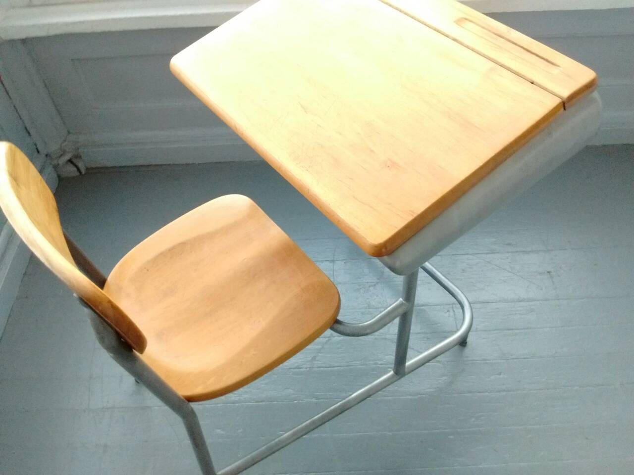 Sale, Vintage, School Desk, Heywood Wakefield, Kids Desk and Chair
