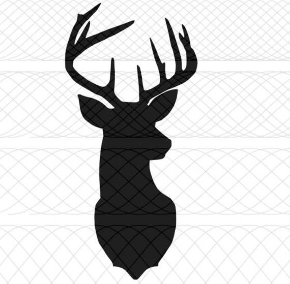 Download Deer Head SVG & PNG Cut File for Silhouette Cameo/Portrait and