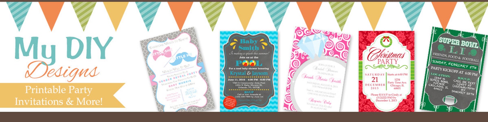 Printable DIY Party Invitation &amp; More by MyDIYDesigns on Etsy
