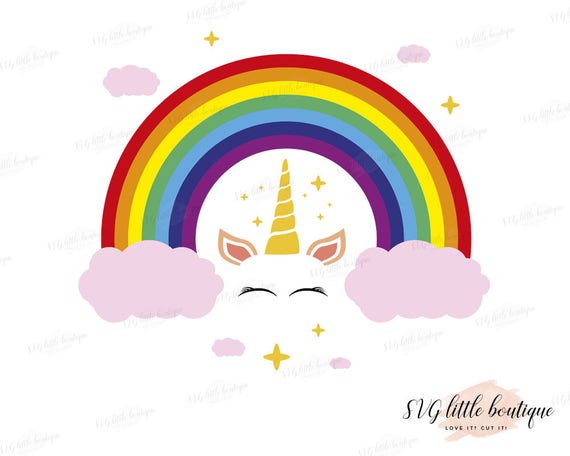 Download Unicorn and Rainbow for Cricut vector svg file vector