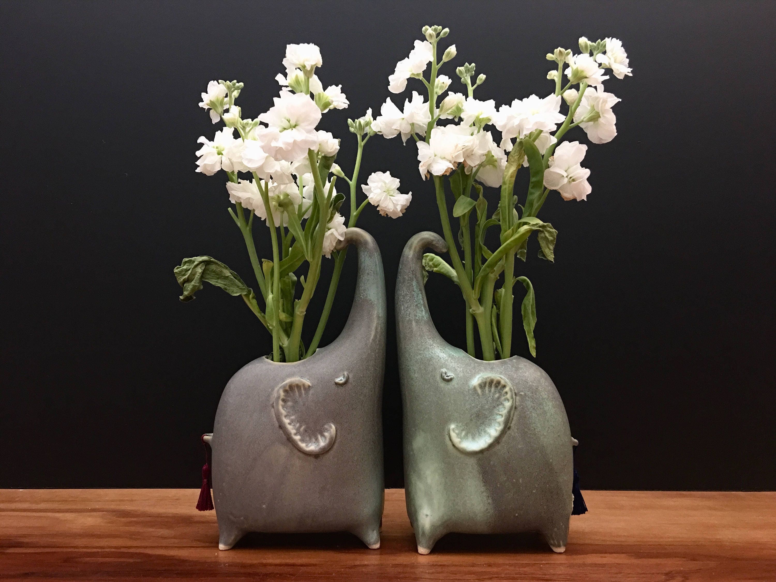 elephant vase / bud vase / antique jade / price for one