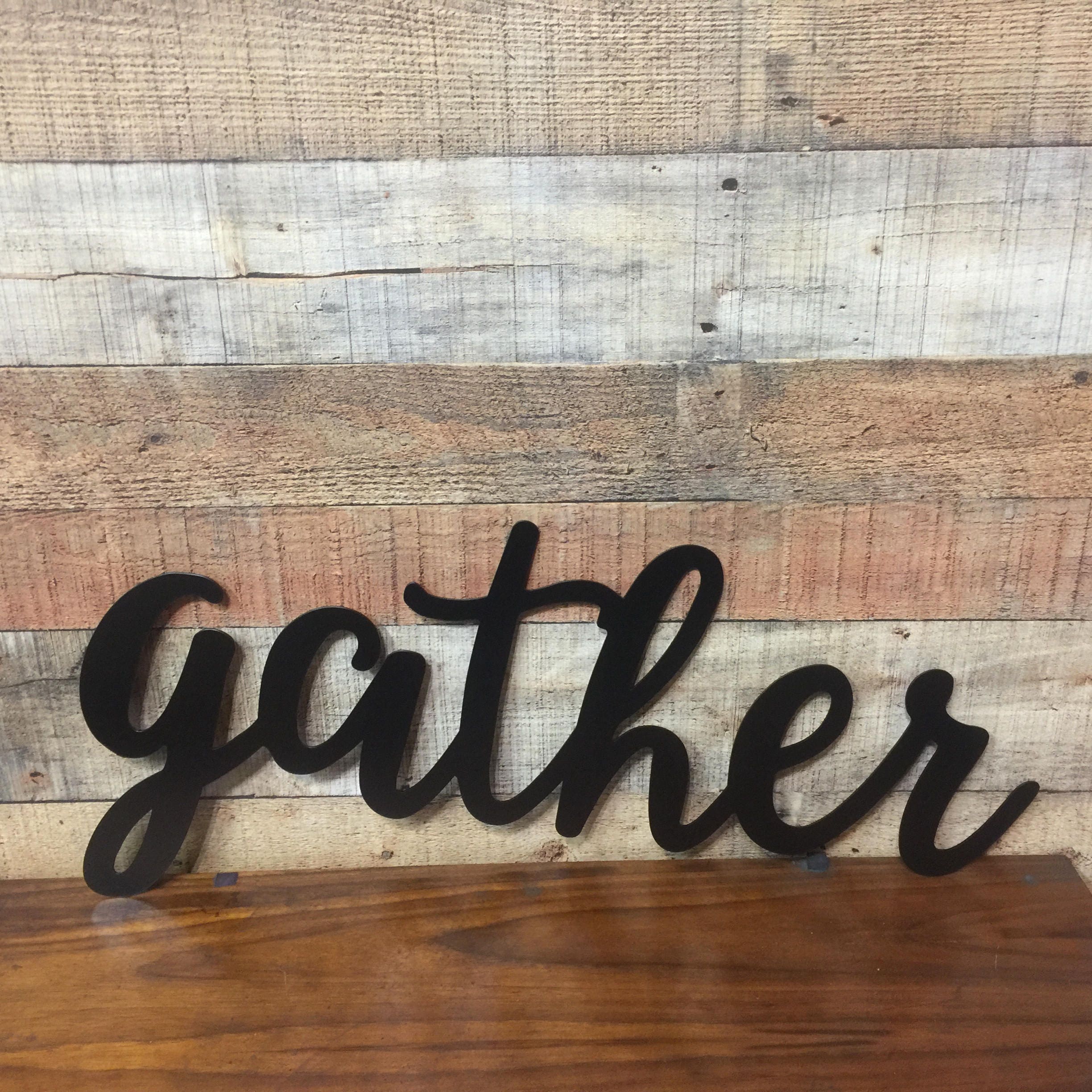 Metal Gather Sign GATHER Metal Wall Decor Dining Room