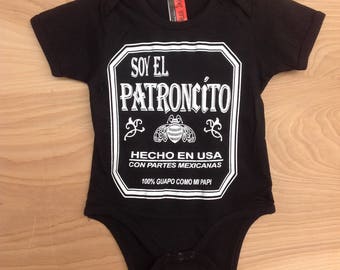 Printed Baby Onesie- Soy El/ La Patroncito