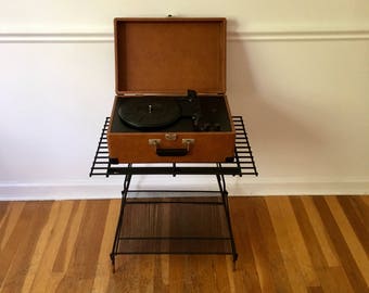 Vintage Record Player Storage Stand Free Shipping