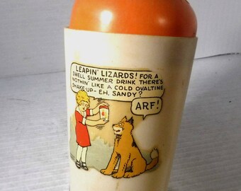 1930s Little Orphan Annie Ovaltine Beetleware Shake Up Mug