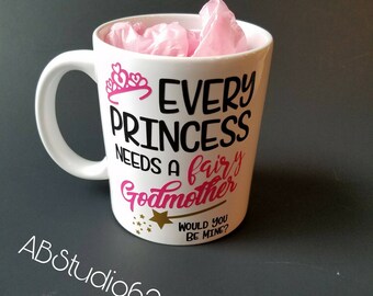 Godmother Mug, Will you Be my Godmother, Fairy Godmother, Godmother Gift, Be My Godmother, Gift for Godmother, Godmother Gift Ideas, Baptism