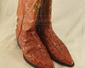 Alligator Boots men's Size 9.5D like new Donaldo Alligator Cowboy Boots
