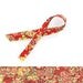 NEW -- Tatum E Liberty fabric bias binding 10mm wide double fold with dark red floral print, quilting supplies UK