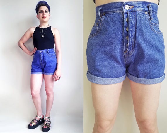 90s denim shorts outfit