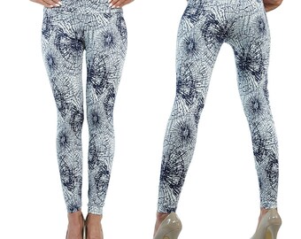 Berry Stunning Look Web Pattern Leggings High Waisted S M L XL 2X 3XL 4XL -LGBENET