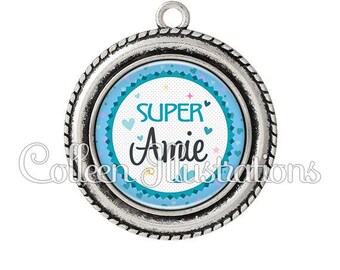 Pendant cabochons 25mm Super friend - 15 series