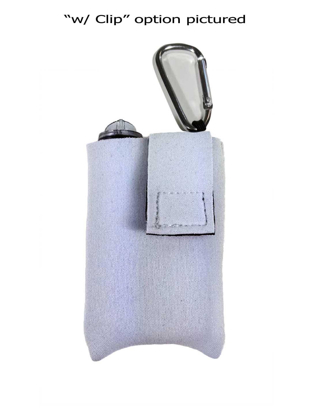 White or Pink Insulated Neoprene Insulin Pump Case / Pouch with