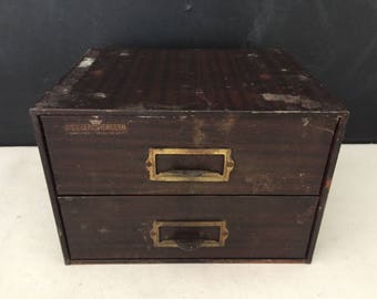 Metal Storage Bin - Vintage C&E Marshall Co Watch Cabinet - Industrial Metal Cabinet - Repurpose Drawer Storage - Table Top Cabinet