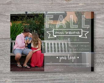 Fall mini session template, mini session template, mini session, photography template, photoshop template