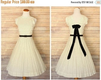 ON SALE 20% OFF 1950s Polka Dot Dress | 1950s dress | 1950s pat hartly dress | 1950s polka dots dress | 50s cotton dress | Pat Hartly dress