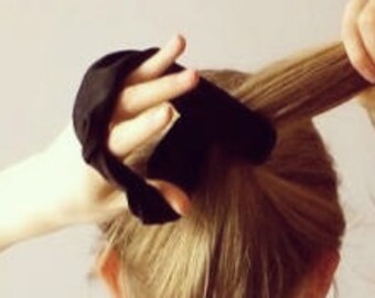Black Cotton Scrunchie