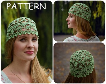 Lace Crochet Hat Pattern - DIY Crocheters Gift - Women’s Hat Lace Pattern - Crochet Beanie Pattern - How To Crochet Beanie Lace Hat